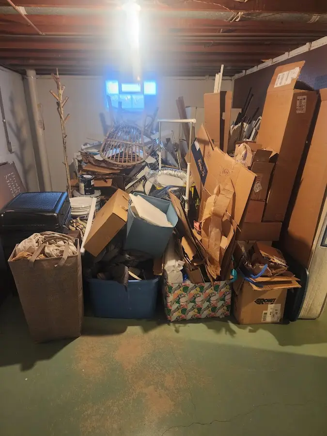 Roll-off dumpster container at job site for 20 Yard Dumpster Rental in Davison